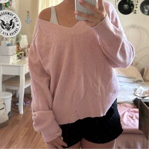 pink sweater